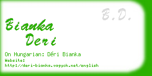 bianka deri business card